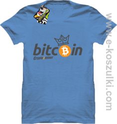 Bitcoin Standard Cryptominer King - koszulka męska błękitna