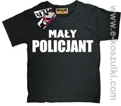 Mały policjant koszulka dziecięca - czarny