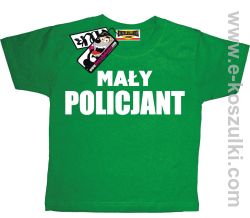 Mały policjant koszulka dziecięca - zielony