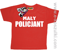 Mały policjant koszulka dziecięca - czerwony