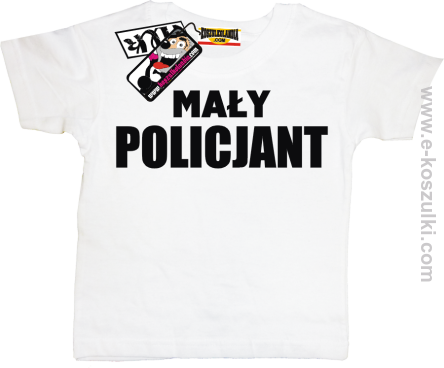 Mały policjant koszulka dziecięca - biały