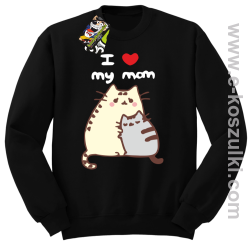 I love my Mom Two Sweety Cats - bluza STANDARD bez kaptura czarna