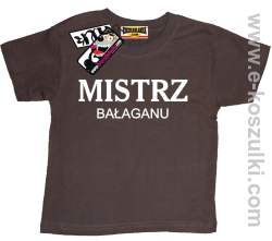 Mistrz bałaganu koszulka dziecięca - brązowy