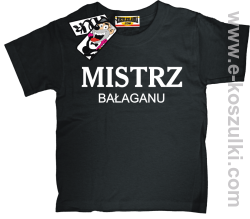 Mistrz bałaganu koszulka dziecięca - czarny