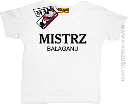 Mistrz bałaganu koszulka dziecięca - biały