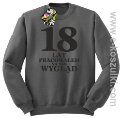 18 lat pracowałem na ten wygląd - bluza bez kaptura szary