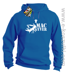 Mac Gyver - bluza z kapturem niebieska