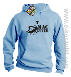 Mac Gyver - bluza z kapturem błękitna