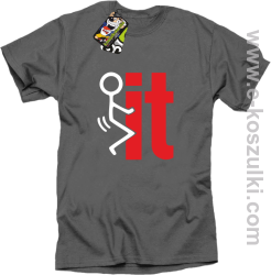 I fuck it  symbol - koszulka męska szary