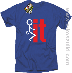 I fuck it  symbol - koszulka męska niebieski
