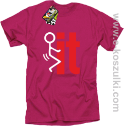I fuck it  symbol - koszulka męska fuchsia