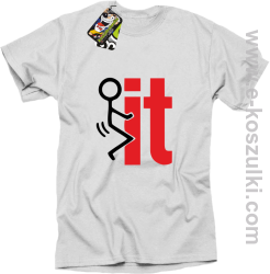 I fuck it  symbol - koszulka męska biały