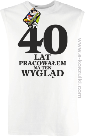 40 lat pracowałem na ten wygląd - bezrękawnik męski biały