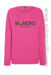 MONERO CPU CryptoMiner - bluza damska bez kaptura  różowa