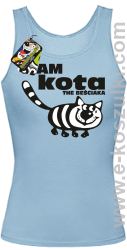 Mam kota the beściaka - top damski błękitny