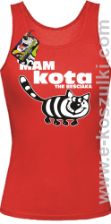 Mam kota the beściaka - top damski czerwony