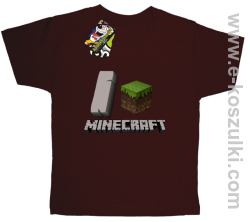 I love Minecraft - koszulka dziecięca brązowy