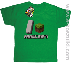 I love Minecraft - koszulka dziecięca zielony