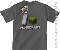 I love Minecraft - koszulka dziecięca szary