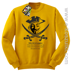 Anonymous We are Legion We Do Not Forget We Do Not Forgive Expect Us - bluza bez kaptura STANDARD żółta