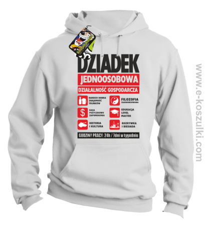 DZIADEK - Jednoosobowa działalność gospodarcza - bluza męska z kapturem