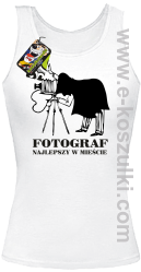 Fotograf najlepszy w mieście - top damski biały