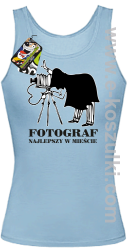 Fotograf najlepszy w mieście - top damski błękitny
