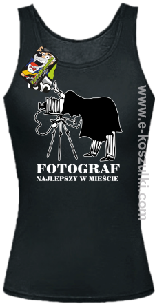 Fotograf najlepszy w mieście - top damski czarny