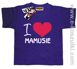 I love Mamusie koszulka dziecięca - fioletowy