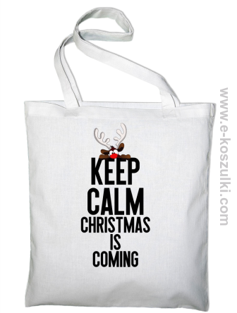 Keep calm christmas is coming białe