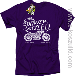 Motor I was born power styled - koszulka męska fioletowa