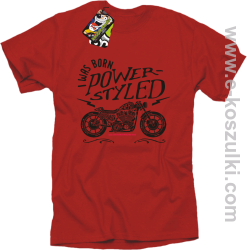 Motor I was born power styled - koszulka męska czerwona