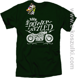 Motor I was born power styled - koszulka męska butelkowa