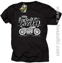 Motor I was born power styled - koszulka męska czarna