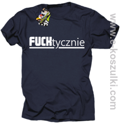 Fucktycznie - koszulka męska granatowy