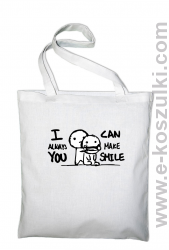 I can always make You smile - ECO torba biała