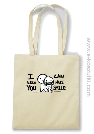 I can always make You smile - ECO torba beżowa