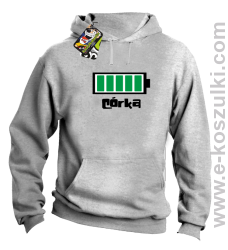 Córka Bateria 100% - bluza z kapturem melanż 