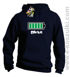 Córka Bateria 100% - bluza z kapturem granatowa