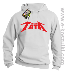 Rockowy tata - bluza z kapturem biały