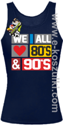We All love 80s & 90s - top damski granatowy