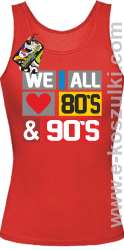We All love 80s & 90s - top damski czerwony