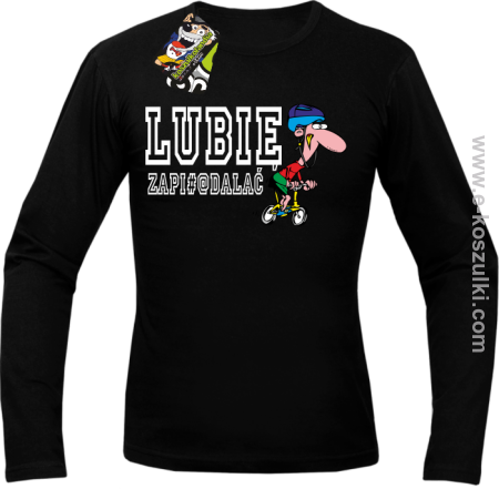 Lubie zapierdalać - rowerzysta - longsleeve męski