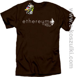Ethereum CryptoMiner Symbol - koszulka męska brązowa