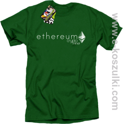 Ethereum CryptoMiner Symbol - koszulka męska zielona