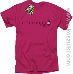 Ethereum CryptoMiner Symbol - koszulka męska fuksja