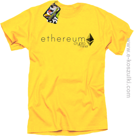 Ethereum CryptoMiner Symbol - koszulka męska żółta