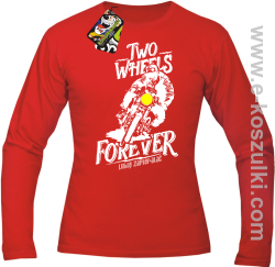 Two Wheels Forever Lubię zapierdalać - longsleeve męski czerwony