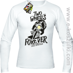 Two Wheels Forever Lubię zapierdalać - longsleeve męski biały