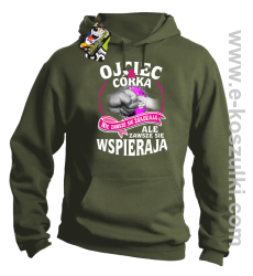 Ojciec i Córka nie zawsze się zgadzają ale zawsze się wspierają - bluza z kapturem khaki